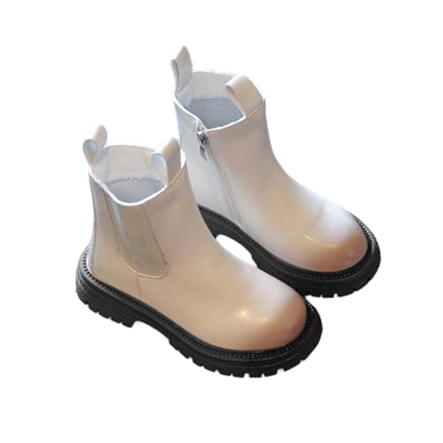 Generisch Winterschuhe Mädchen Wanderschuhe Reißverschluss Winterstiefel Niedliche Stiefeletten Outdoor Stiefel Urlaub Prinzessin Schuhe Einfarbige Schlupfstiefel Springerstiefel von Generisch