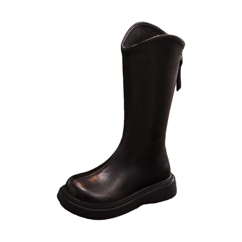 Generisch Winterschuhe Mädchen Winterstiefel Bequem Halbhoch Halbstiefel Niedliche Wanderschuhe Outdoor Stiefel Freizeit Dirndl Schuhe Einfarbige Trachtenschuhe Schlupfstiefel Westernstiefel von Generisch