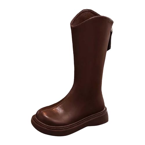 Generisch Winterschuhe Mädchen Winterstiefel Bequem Halbhoch Halbstiefel Niedliche Wanderschuhe Outdoor Stiefel Freizeit Dirndl Schuhe Einfarbige Trachtenschuhe Schlupfstiefel Westernstiefel von Generisch