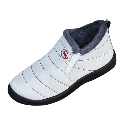 Generisch Winterstiefel Damen Mode Fleece Stiefeletten Warm gefütterte Schneestiefel Winter Kurzschaft Stiefel Große Größen Niedrig Gepolstert Ankle Boots Rutschfeste Halbstiefel Bequeme Damenstiefel von Generisch
