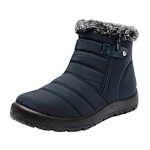 Generisch Winterstiefel Damen Wasserdicht Warm Gefütterte - Schneestiefel Winterschuhe Kurzschaftstiefelboots Schuhe rutschfeste Stiefeletten Kurzschaftstiefel Arbeitsschuhe Mit Reißverschluss von Generisch
