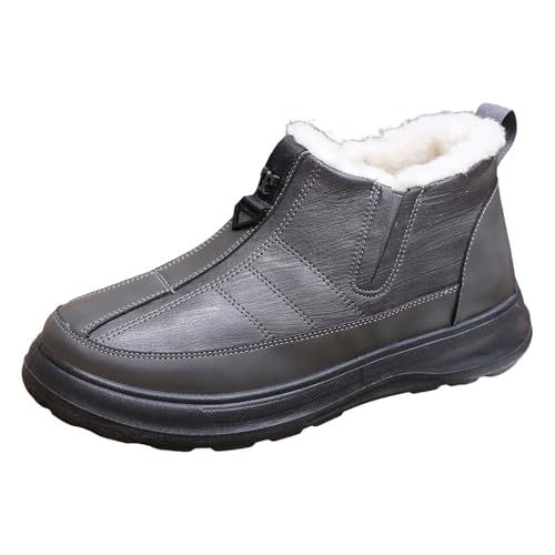 Generisch Winterstiefel Herren Wasserdicht Warm, Schneeschuhe mit Fleecefutter Winterboots Weich Rutschfest Winterschuhe Verdickt Wollstiefel Wärme und Komfort Thermoschuhe Flach Stiefeletten von Generisch