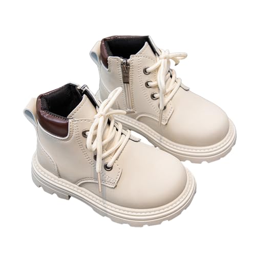 Generisch Winterstiefel Kinder Jungen Mädchen Warme Stiefeletten mit Weicher Sohle für Winter Freizeitschuhe Komfortabel Langlebig (White, 21 Little Child) von Generisch