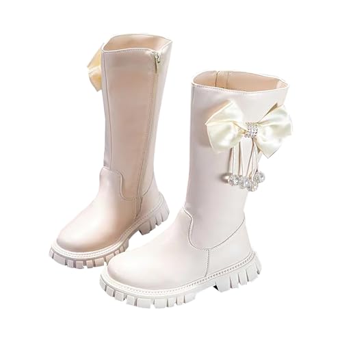 Generisch Winterstiefel Mädchen Wanderschuhe Bequem Langschaft Stiefel Winterstiefel Niedliche Stiefeletten Outdoor Urlaub Dirndl Schuhe Einfarbige Dirndlschuhe Freizeitstiefel Partyschuhe von Generisch