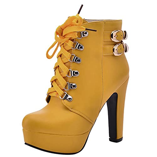 Generisch Winterstiefel Stiefeletten Damen Boots Damen Sommer Reitstiefeletten Bunt Atmungsaktiv Absatz Rain Leicht Atmungsaktiv Memory Schaum| Hohe Slouchy Boots Ankle von Generisch