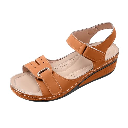 Generisch Women's Orthopedic Wedge Platform Sandals Anti Slip Open Toe Flatform Sandals Summer Walking Slippers With Arch Support Orthotic Flip Flops von Generisch