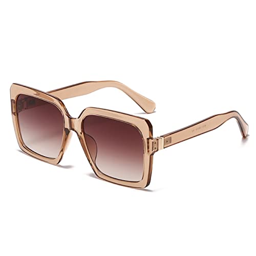 Generisch Women's Square Sunglasses Personality Large Frame Trendy UV400 Sunglasses Gift(C) von Generisch