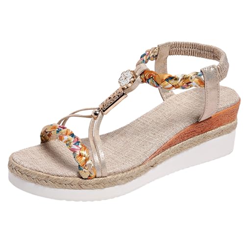 Generisch Women's Summer Wedge Sandals Breathable Anti Slip Open Toe Platform Heel Comfy Semi Trailer Sandals Generisch Women's Summer Wedge Sandals Breathable Anti Slip Open Toe Platform Heel Comfy Semi Trailer Sandals von Generisch