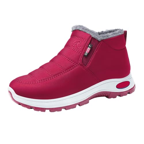 Generisch Women's Warm Sheepskin-Lined Boots Ladies Winter Snow Boots Lightweight Waterproof Fur Fuzzy Thermal Soft Booties (4,37) von Generisch