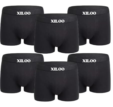 Generisch XILOO Herren Boxershorts, 6er Pack, Schwarz, Größe L von Generisch