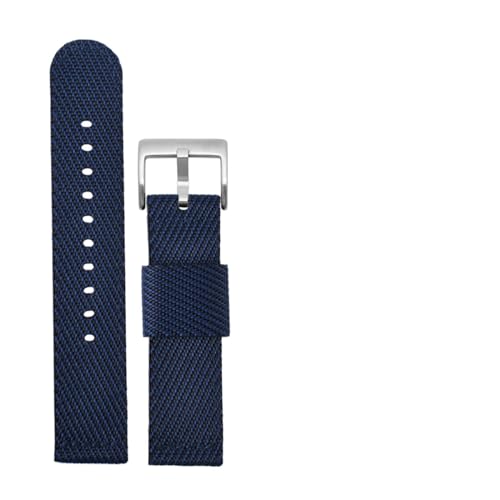 Generisch YGUKOJ 18 mm 20 mm 22 mm 24 mm Weiches Segeltuch-Armband, kompatibel mit Timex No. 5 Solar-Nylonarmband-Uhr, doppellagiges Segeltucharmband(Color 05 SK,22mm) von Generisch