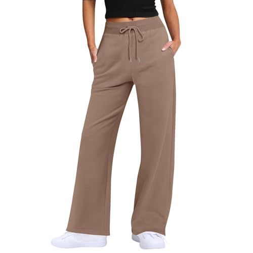Generisch Yoga Hose Damen, Cargohose Damen, Jogginghose Sporthose Lang Baggy Hose Weites Bein Traininghose Yogahose Sweatpants Fitness Trainingshose Hohe Taille Sweathose Freizeithose von Generisch