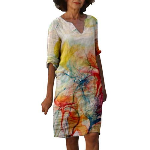 Generisch ZHAWEIYC Lässiges Damen Kleid Mit V Ausschnitt Elegantes Retro Motiv Bedruckt MittelÄrmelig Freizeitkleid Freizeitkleid Sweatkleid Damen Sommer Mintgrünes Kleid Damen Blusenkleid Lang Generisch ZHAWEIYC Lässiges Damen Kleid Mit V Ausschnitt Elegantes Retro Motiv Bedruckt MittelÄrmelig Freizeitkleid Freizeitkleid Sweatkleid Damen Sommer Mintgrünes Kleid Damen Blusenkleid Lang von Generisch