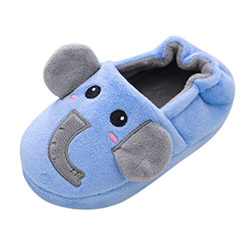 Generisch Zeichentrickfilm Baby Sneakers weiche Hausschuhe für Jungen Kleinkinder warme Kinderschuhe atmungsaktiv bequem (Blue, 7 Toddler) von Generisch