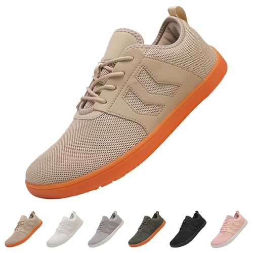 Generisch Zero-Drop Atmungsaktiv Slip On Barfussschuhe Herren Breite Barfußschuhe Weit Zehenbox Traillaufschuhe Walkingschuhe Sommer Sneakers für Fitness Laufschuhe Outdoor Turnschuhe von Generisch