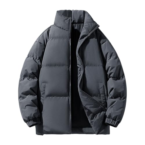 Generisch arbeitsjacke herren Atmungsaktiv Steppjacke Herren Taschen Warm Wintermantel Winter Mantel Einfarbiger Sweatjacke ReißVerschluss Baumwolle Winterjacke Bequem Fit Jacke von Generisch