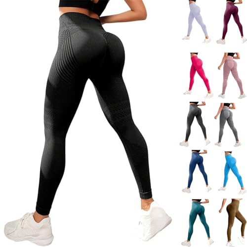 Generisch celumove Leggings,celumove 3D Legging Redefine Your Silhouette effortlessly,High Waist Seamless Tummy Control (Black,L) von Generisch