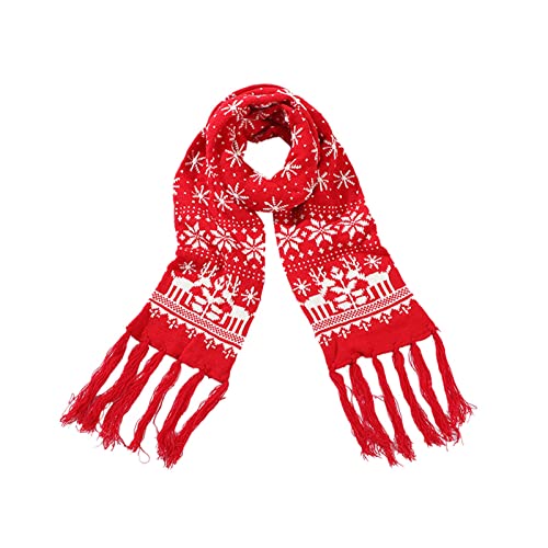 Generisch christmas tree 180cm, Weihnachtsschal Damen Weihnachtsassesoires Christmas Pattern Warm Schal Weihnachten Winter Weihnachts Scarf Strick Long von Generisch