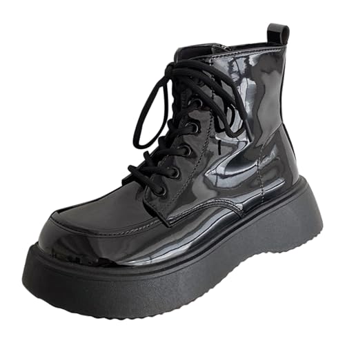 Generisch damen boots herbst Stiefeletten Damen Winter Wasserdicht Niederung Blockabsatz Halbstiefel Elegant Rutschfest Schlupfschuhe Bequeme Einfarbige Reißverschluß Outdoorschuhe Schwarz 38 von Generisch