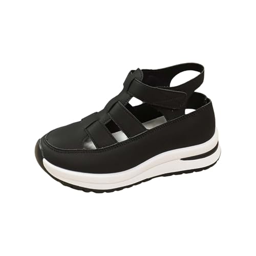 Generisch gladiator sandalen damen Sandalen Damen Sommer Bequem mit Absatz Extra Weit Orthopädische Sommerschuhe Bequeme Closed Toe Sandaletten Freizeit Breite Füße di discounter Schwarz 39 von Generisch