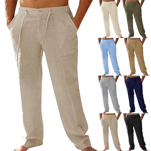 Generisch graue Jogginghose Herren Stoffhose Damen Herrenhosen Schlupfhose Herren Anzughose Damen schwarz Hose Performance Pants leichte Sommerhose Sporthosen Jogginghose von Generisch