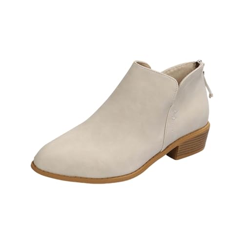 Generisch herren laufschuhe saleStiefeletten Damen Kniehohe Damen Westernstiefel Damen Flach Rutschfeste Laufsohle Elegant Klobiger Blockabsatz Spitze Z weihnachtsdeko sale von Generisch