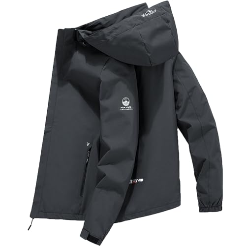 Generisch jacke herren Softshelljacke Herren Jacket Übergangsjacke Winterjacke Sweatjacke Winddicht Windbreaker Kapuzenjacke Outdoorjacke Warme Winter Jacken Langarm Mit-Kapuze Reissverschluss von Generisch