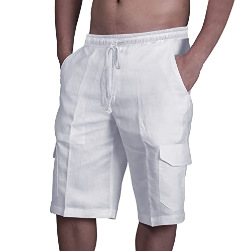 Generisch jeansleggins Damen lang Sporthose lang mädchen Kurze Hose Herren Herren Hosen mit Gummizug Shorts Herren Sommer Baumwolle 5-Weiß XXL 9.99 von Generisch