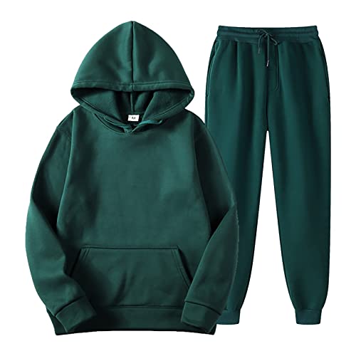 Generisch Jogginganzug Set Sweatshirt und Jogginghose Warmes Trainingsanzug Langarm Sportanzug Sport Outfit Jogger B equem Baggy Stretch von Generisch
