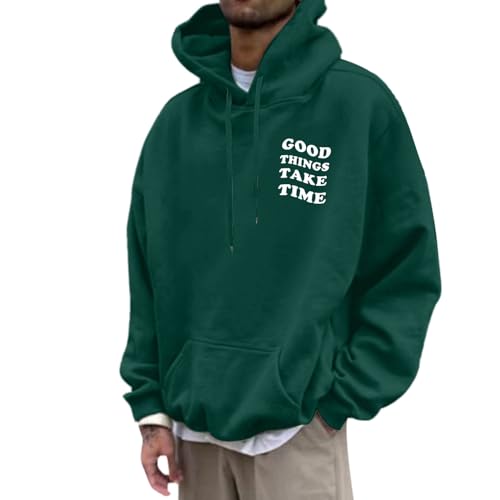 Generisch Kapuzenpullover Herren 2024 Hoodie Männer Mit Backprint Oversize Sportlich Sweatshirt Streetwear Sweatjacke Langarm Kapuzenpulli Basic Pullover Mit Kapuze von Generisch