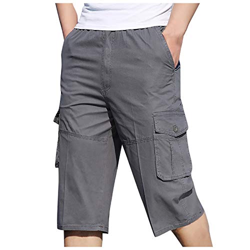 Generisch männer Jeans Jeans Slim fit männer grau Fitness Hosen Herren Arbeitshose Herren Stretch Shorts Herren A-Grey 4XL 26.99 von Generisch