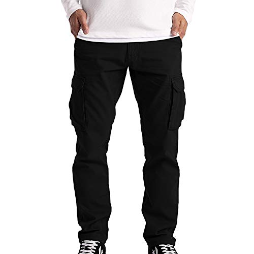 Generisch männer Jogginghose Baumwolle warm Jogginghose grau schwarz Wanderhose Herren Sommer leicht Hose Herren Cargohose Trainingshose Men lang Dehnbare Cargohose Jogginghose männer XXL von Generisch