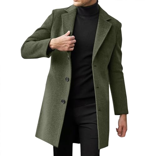 Generisch schwarzer Mantel Herren Mantel Winter Herren ledermantel Herren schwarz lang Mantel mit Kapuze Herren Overcoat Men Business-Jacke für Herren Herren Jacke lang Coupons Dufflecoat Herren von Generisch