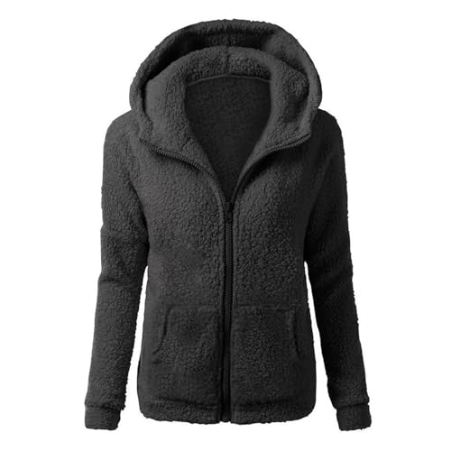 Generisch steppjacke damen leicht Fleecejacke Winterjacke Warm Winter Teddyjacke Thermojacke Teddy Fleece Jacken Teddyfleece Jacke Fellmantel PlüSchjacke mit Taschen hausmantel damen von Generisch