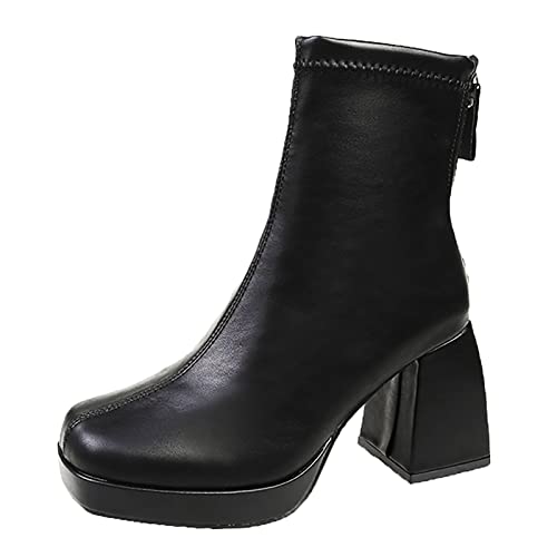 Generisch stiefeletten damen 40 sommerstiefeletten cut out kurze gummistiefel damen 40 winterstiefel damen schuhe damen sandalen 2023 overknee stiefel sexy herren hausschuhe 43 Schwarz-a 14.99 von Generisch