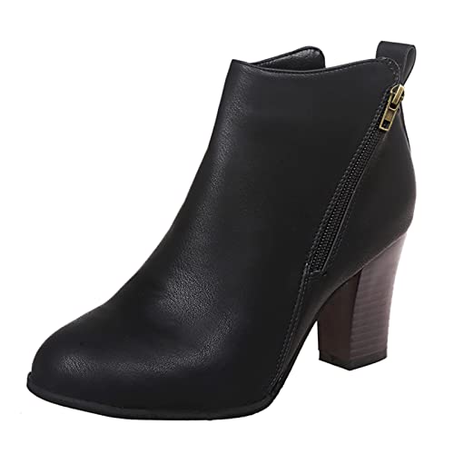 Generisch stiefeletten damen mit absatz stiefeletten damen mit absatz gr 44 springerstiefel damen stiefeletten damen mit absatz sandalen damen sommer elegant herren hausschuhe 43 Schwarz-2 15.99 von Generisch