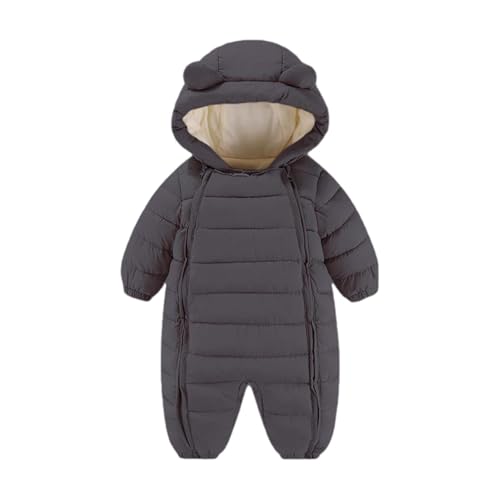 Generisch übergangsjacke Kinder-Baby Schneeanzug Neugeborenen Winter Kleidung Mantel Overall Infant Jungen Mädchen Mit Jacke (Black, 12-18 Months) von Generisch