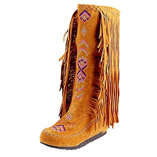 Generisch warehouse deal Langschaft Stiefel Damen Casual Langschaft Boots Winterschuhe Damen Chelsea Mit Rutschfest Sohle Cas weihnachten sale outlet angebote sale von Generisch