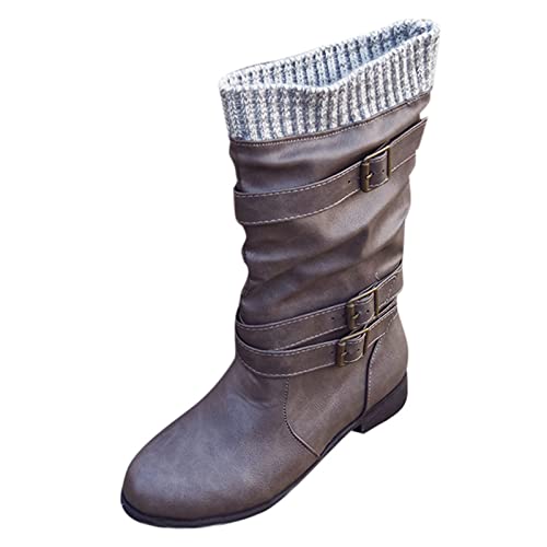 Generisch warehouse deal Langschaft Stiefel Damen Casual Langschaft Boots Winterschuhe Damen Chelsea Mit Rutschfest Sohle Cas weihnachten sale outlet angebote sale von Generisch