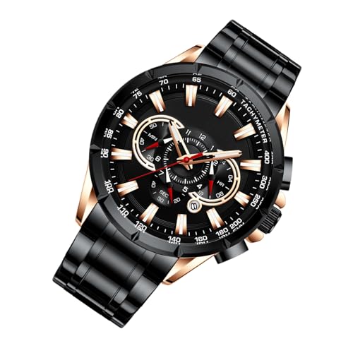 Generisch wasserdichte Uhren für Männer, Business Smart Watch für Männer | Edelstahlgurt Männer Uhren,Kalenderdatum Modeschmuck, Business Clothing Accessoires für Weihnachten, Ostern von Generisch