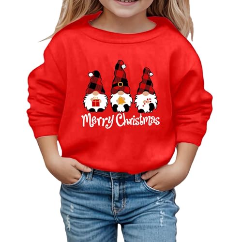 Generisch Weihnachtsoutfit Mädchen Weihnachtspullover Kinder Weihnachten Sweatshirt Pullover Mädchen Junge Christmas Weihnachtsoutfit Weihnachtspulli Weihnacht Weihnachtsmann Weihnachtskleidung von Generisch