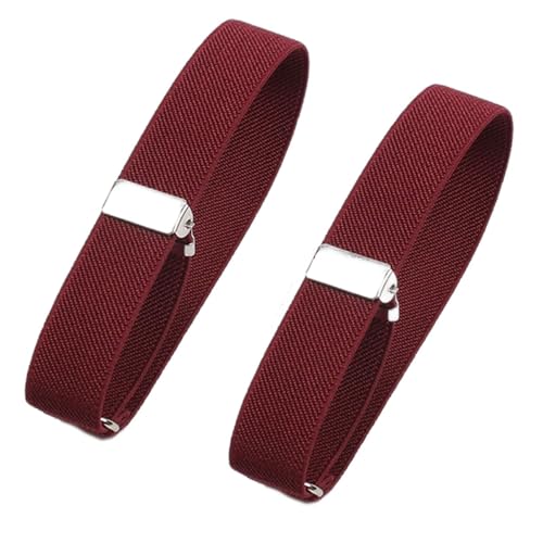 Generisch·2025 Damen-Formelle Kleidung elastisches Stretch-Armband für Damen 2 cm Hemdärmelring (Red One Size) von Generisch