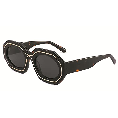 Geometrisch polarisierte leichte Kunsthandwerk Acetat weibliche Sonnenbrille UV Metallring 400 Sonnenbrille, Türkis, Einheitsgröße Geometrisch polarisierte leichte Kunsthandwerk Acetat weibliche Sonnenbrille UV Metallring 400 Sonnenbrille, Türkis, Einheitsgröße von Generisch