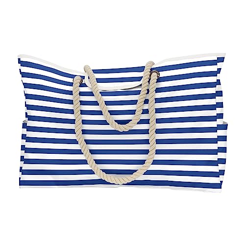 Gepäck-Rollwagen, Strandtaschen für Damen, extra groß, Strandtasche, sanddichte Tasche, Strandtasche für Fitnessstudio, Lebensmittel, Reisen, Luftpolstergepäck für Katzen, blau, B von Generisch