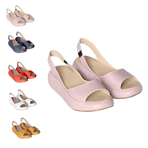 Gepolsterte Sandalen, Leichte Und Bequeme Orthopädische Slip-On-Sandalen Mit Gepolstertem Peep-Toe (pink,39) von Generisch