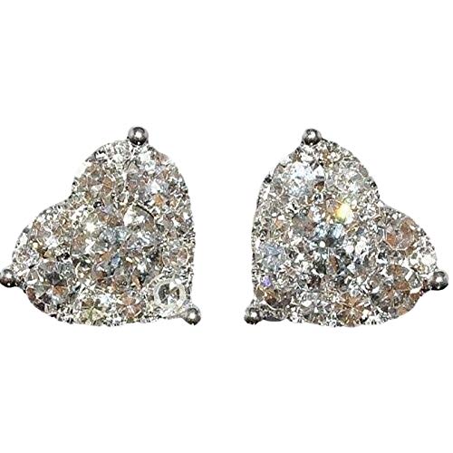 Geschenke aus kristallem Ohrstücken Herzohr schillernde Damenmodeohrringe Ohrringe Frosch Silber (Multicolor, One Size) von Generisch