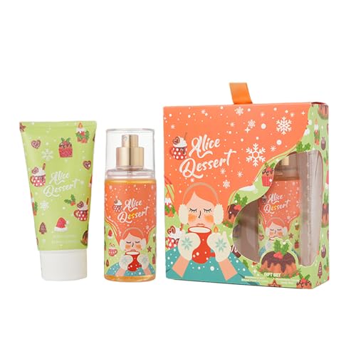 Geschenkset Frauen Weihnachten, Körperpflege Kombinationsset Damen, Pflegeset Damen Geschenkset Enthält Körperlotion und Parfüm Für Trockene Gesicht (88ml, A) von Generisch