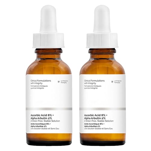 Gesichts Serum, Gesichts-Akne, Spendet Feuchtigkeit und Hellt die Haut Auf, Porenverkleinerung, Ascorbic Acid 8% Alpha Arbutin 2%, Serum Gesichtsserum, Verblassen von Fältchen, für Frauen Männer von Generisch