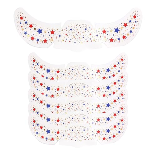 Gesichts Sommersprossen,Kosmetik Aufkleber | 6 Stück Wasserdichte Hautfreundliche Glitzer-Sommersprossen in Stern- und Herzform für Kostümfest Bühnenshow Veranstaltung von Generisch