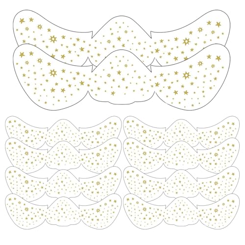 Gesichtsaufkleber mit Make-up, Gesichtsaufkleber mit Glitzer, temporäre Flicken, für Blitz-Aufkleber | 10 goldene Augen Make-up Aufkleber, temporäre Aufkleber mit gefälschten Flecken für von Generisch